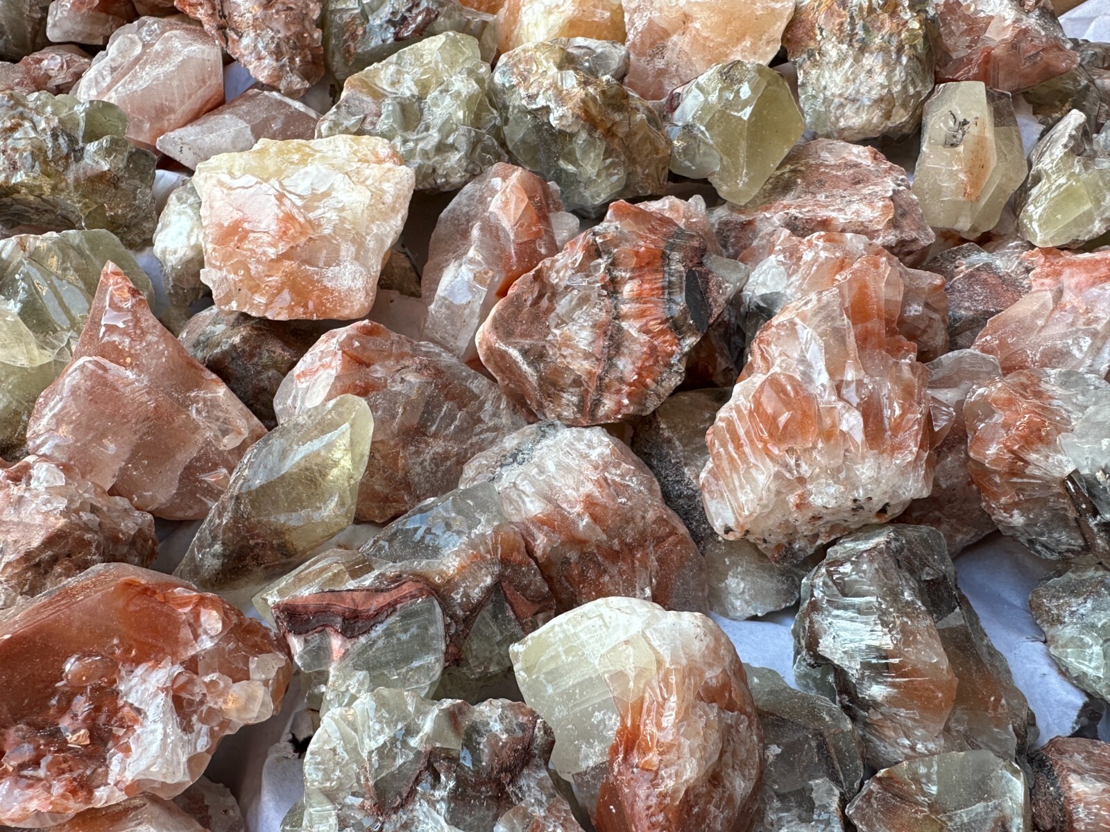 Grade A++ Red/Brown Calcite Rough Natural Stones, 1.5-2.5″ Raw Calcite Red/Brown