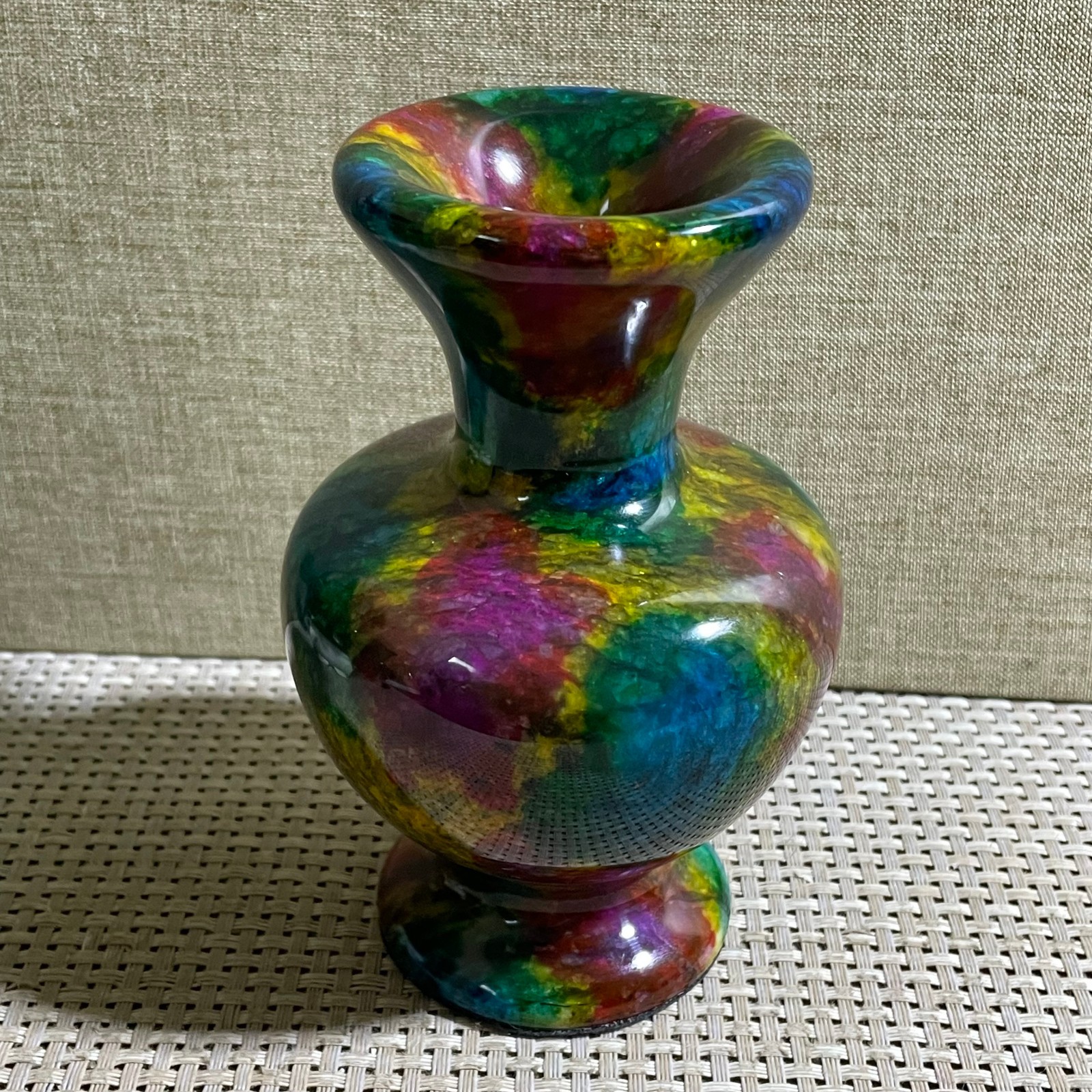 867g Seven Colors Jade vase specimen Decorative -Taiwan China
