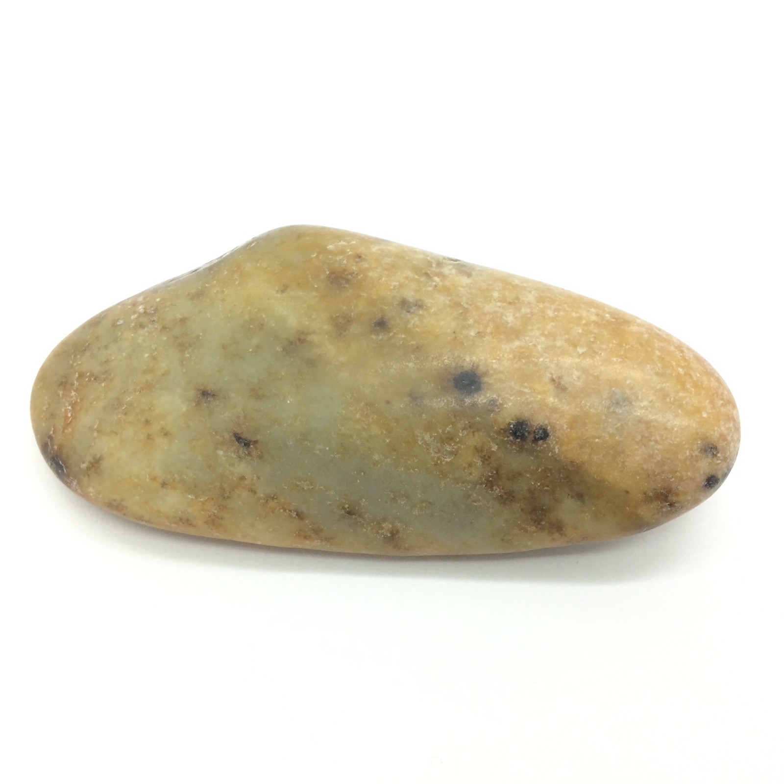 Hotan Jade Pebble Green Brown Nephrite Jade Stone Specimen Hetian China #22