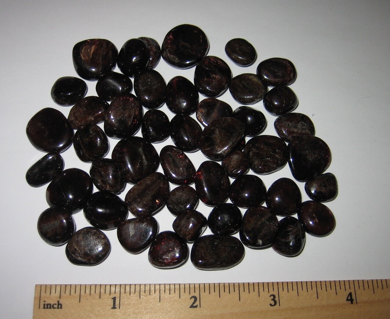 48 TUMBLED POLISHED SMALL 0.2″- 0.7″ RED GARNET CRYSTAL STONE MINERALS 139.5g *1