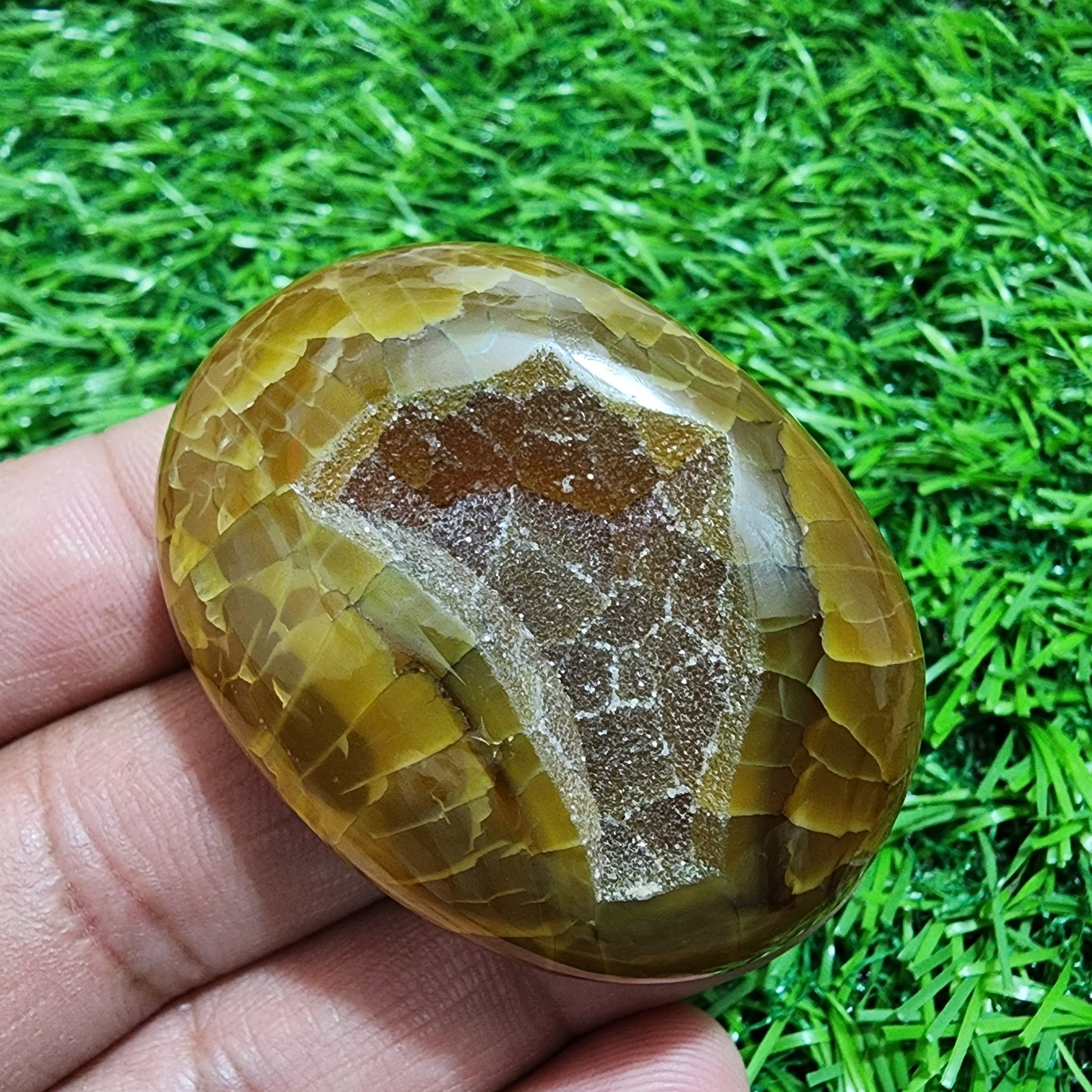 Fantastic Rare 222 Crt For Jewelry Window Druzy Agate Oval Shape Loose Gemstone