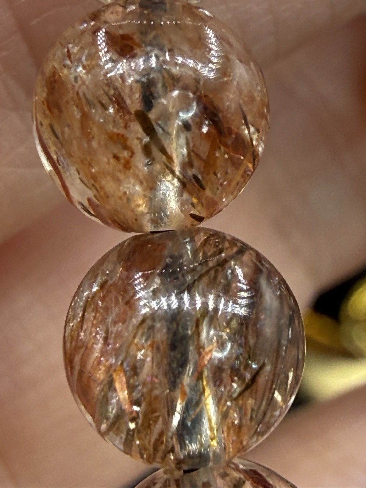Natural HQ Black & Copper Rutilated Quartz Bracelets Free shipping