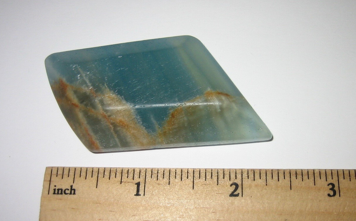 2.55″ TUMBLED POLISHED NATURAL LEMURIAN AQUATINE CALCITE CRYSTAL STONE 40.3g *10