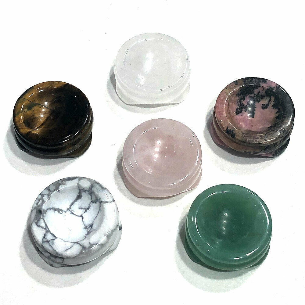 Natural Crystal Ball Holder Base Display Sphere Egg Support Stand Stone Home