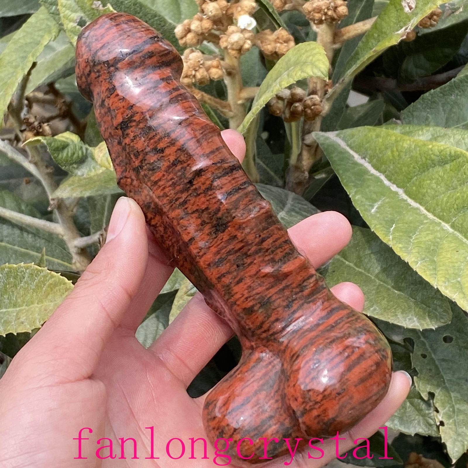6in Wholesale Natural Red llanite male penis Quartz Crystal Carved Figurines 1pc