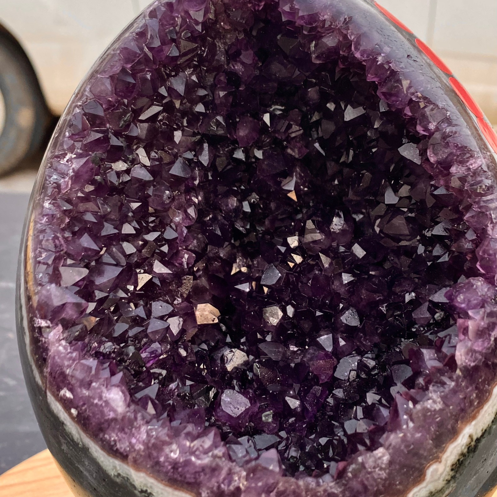 6.83LB Large Natural amethyst Dinosaur egg Quartz Crystal specimen healing
