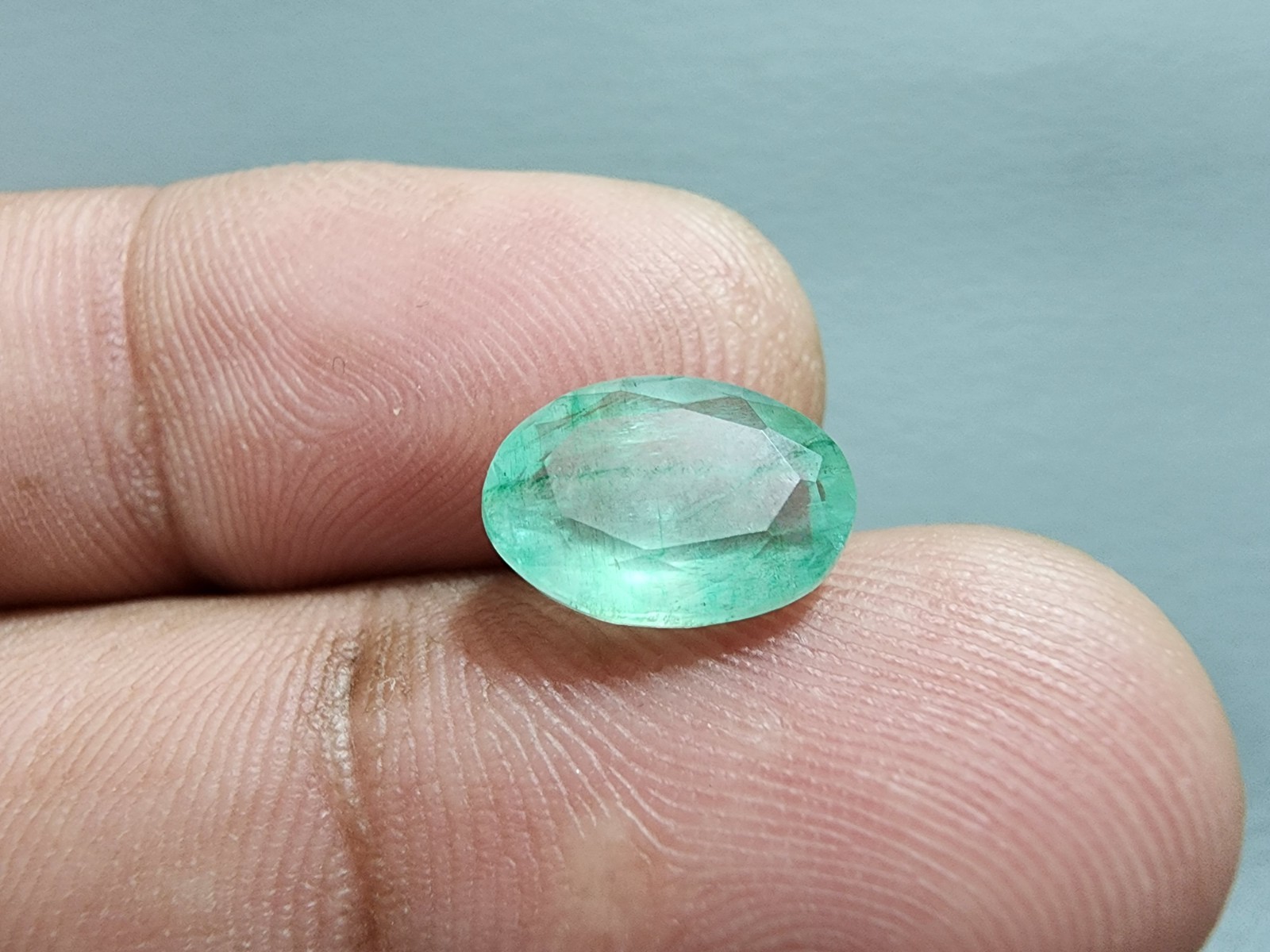 Beautiful Zambian Emerald Oval Shape 3.10 Crt Rare Green Faceted Loose Gemstone