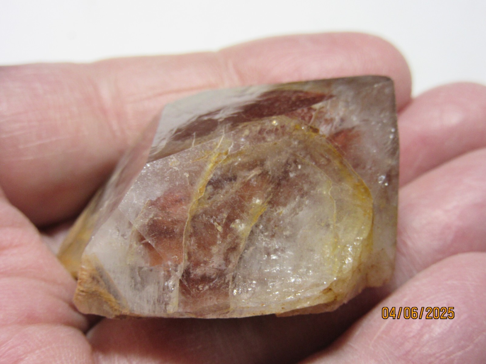 Red Hematoid Phantom Quartz 1 5/8″ Point Collectible HPQPBC-186
