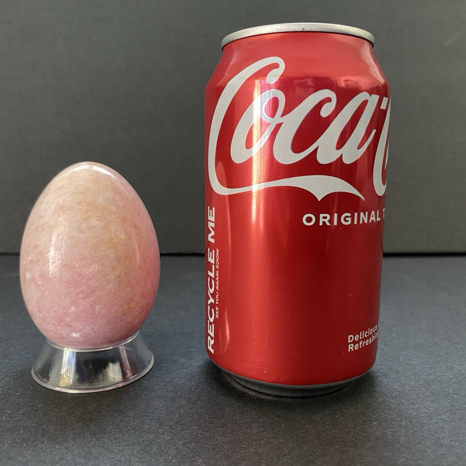 Natural Onyx Stone Egg With Stand Hand Polished Banded Agate Calcite Crystal