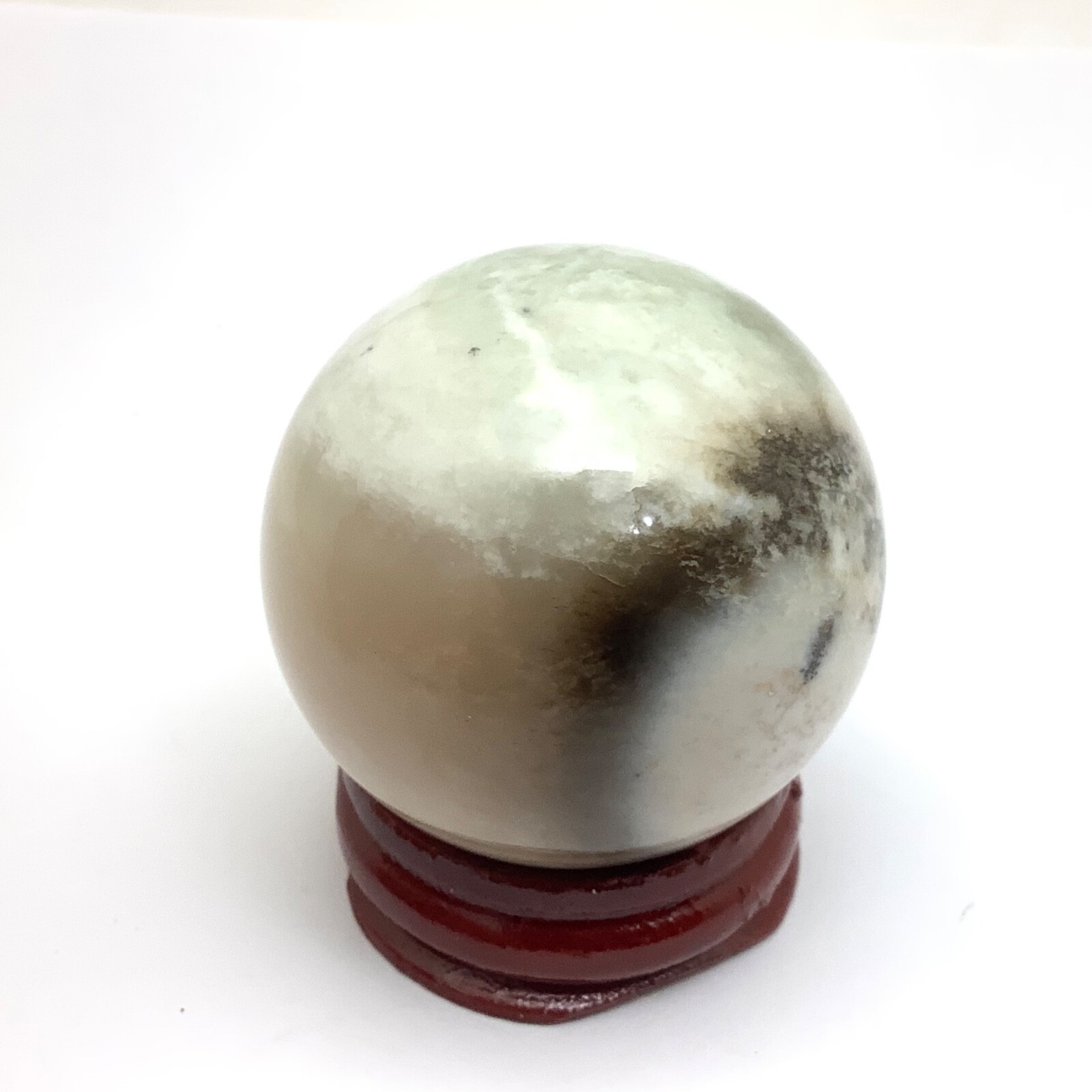 Siberian Jade Sphere Brown Green White Nephrite Jade Vitim River Siberia 42mm