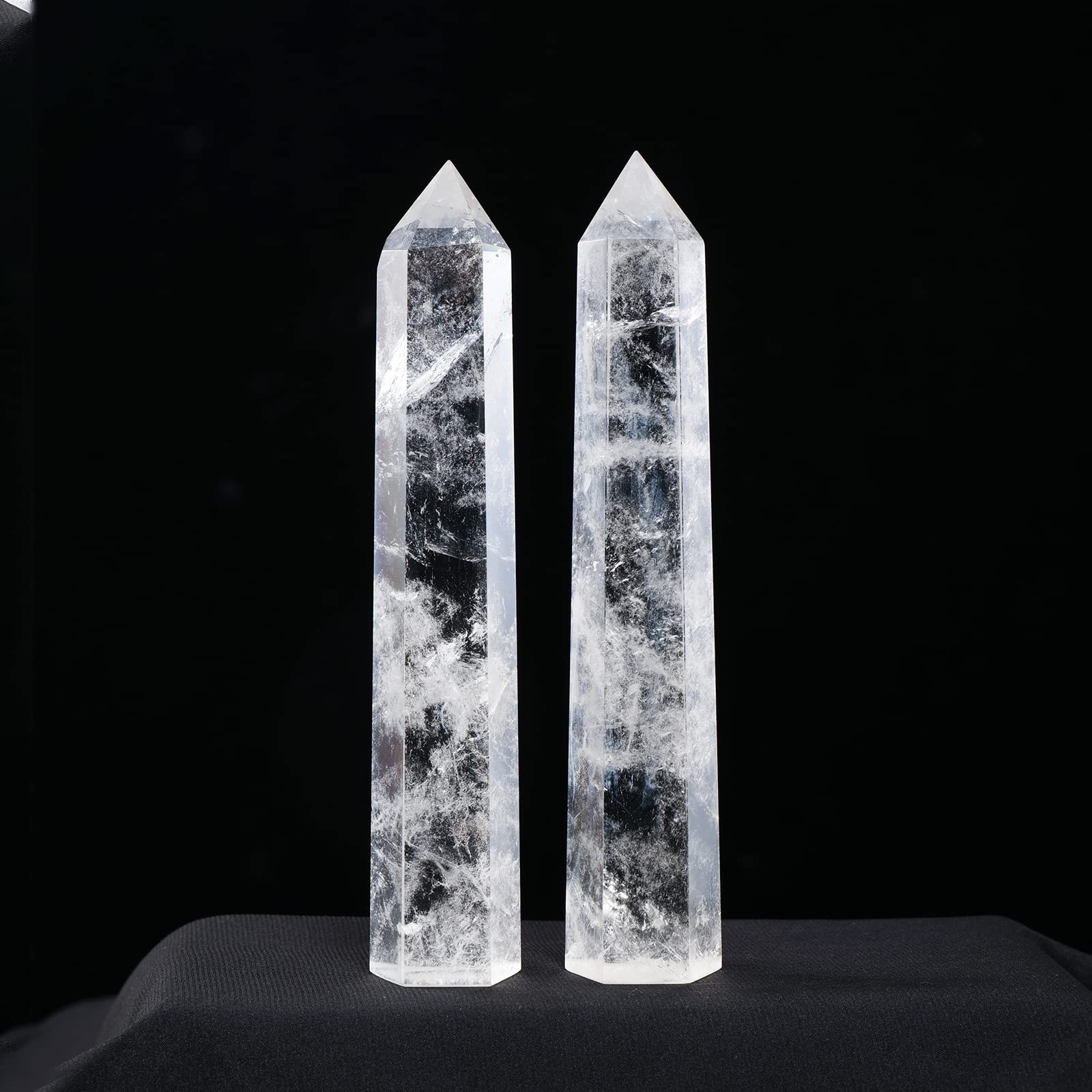 Large Natural Healing Crystal Tower 5.9″-6.3″ 5.9″-6.3″(15-16cm) Clear Quartz