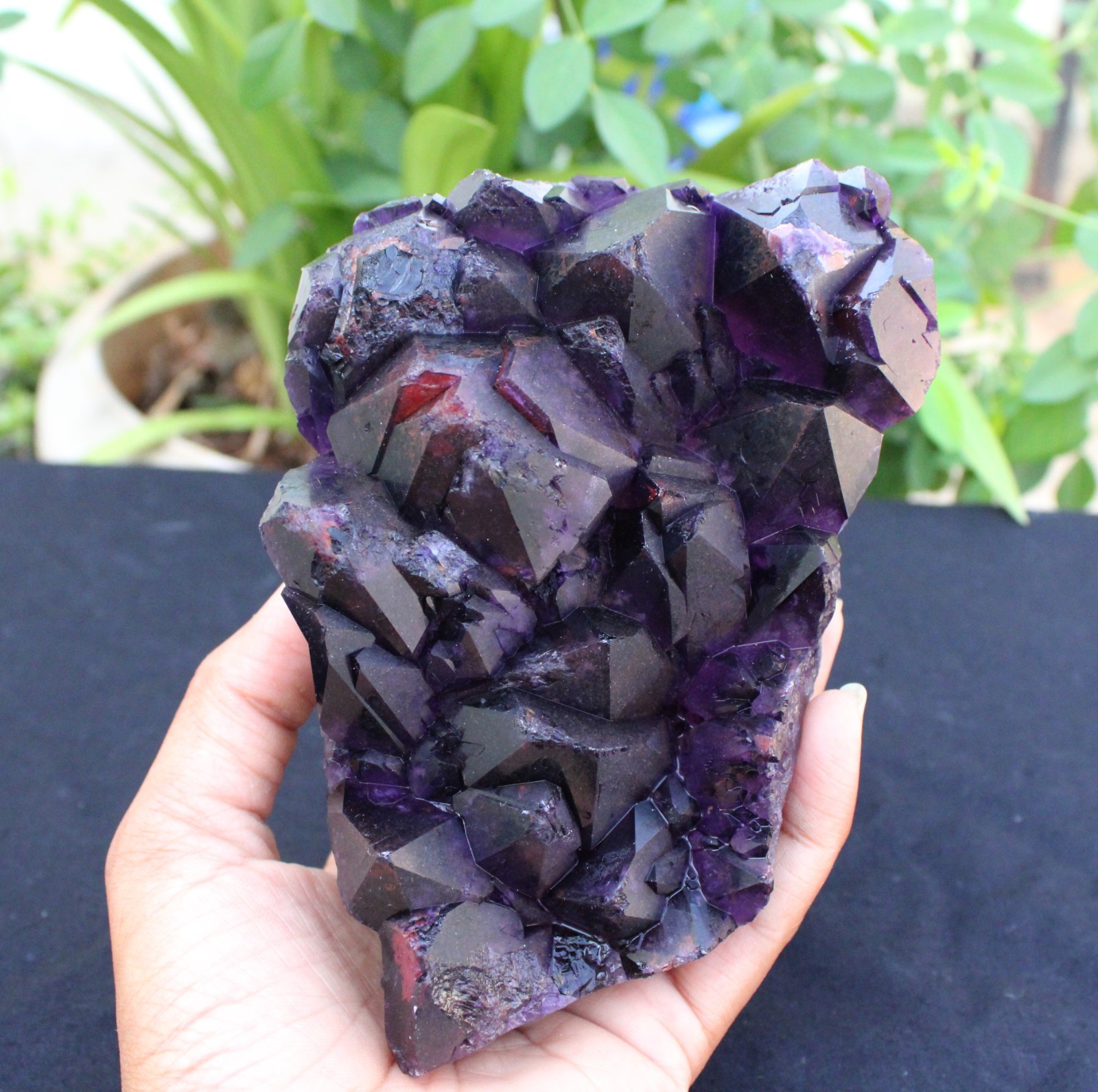 AMYTHST ON MATRIX MINERALS SPECIMEN INDIA