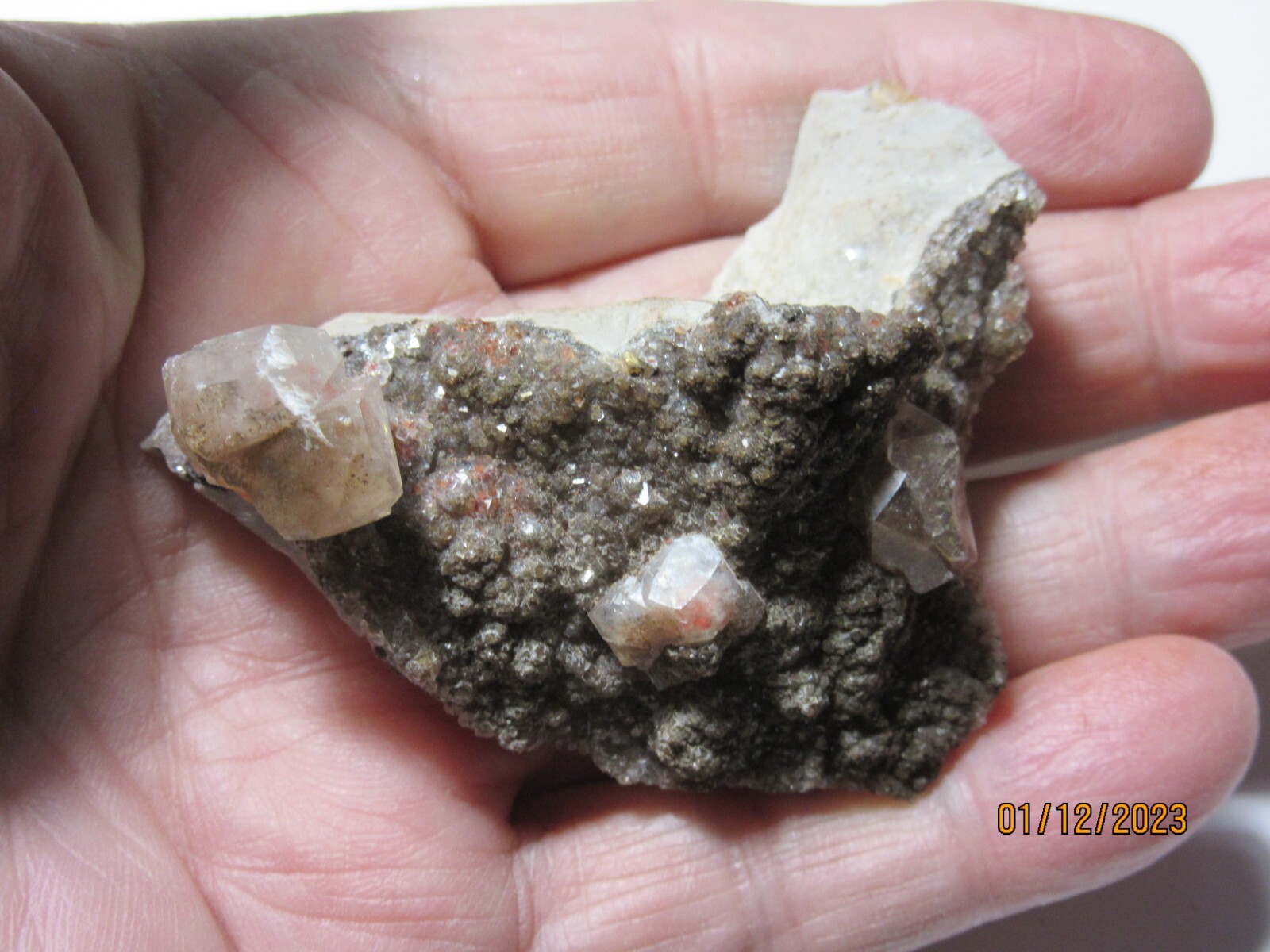 Natural Red Quartz Crystal CLUSTER 2 3/8″ Rough Collectible Reiki RQCCC-3
