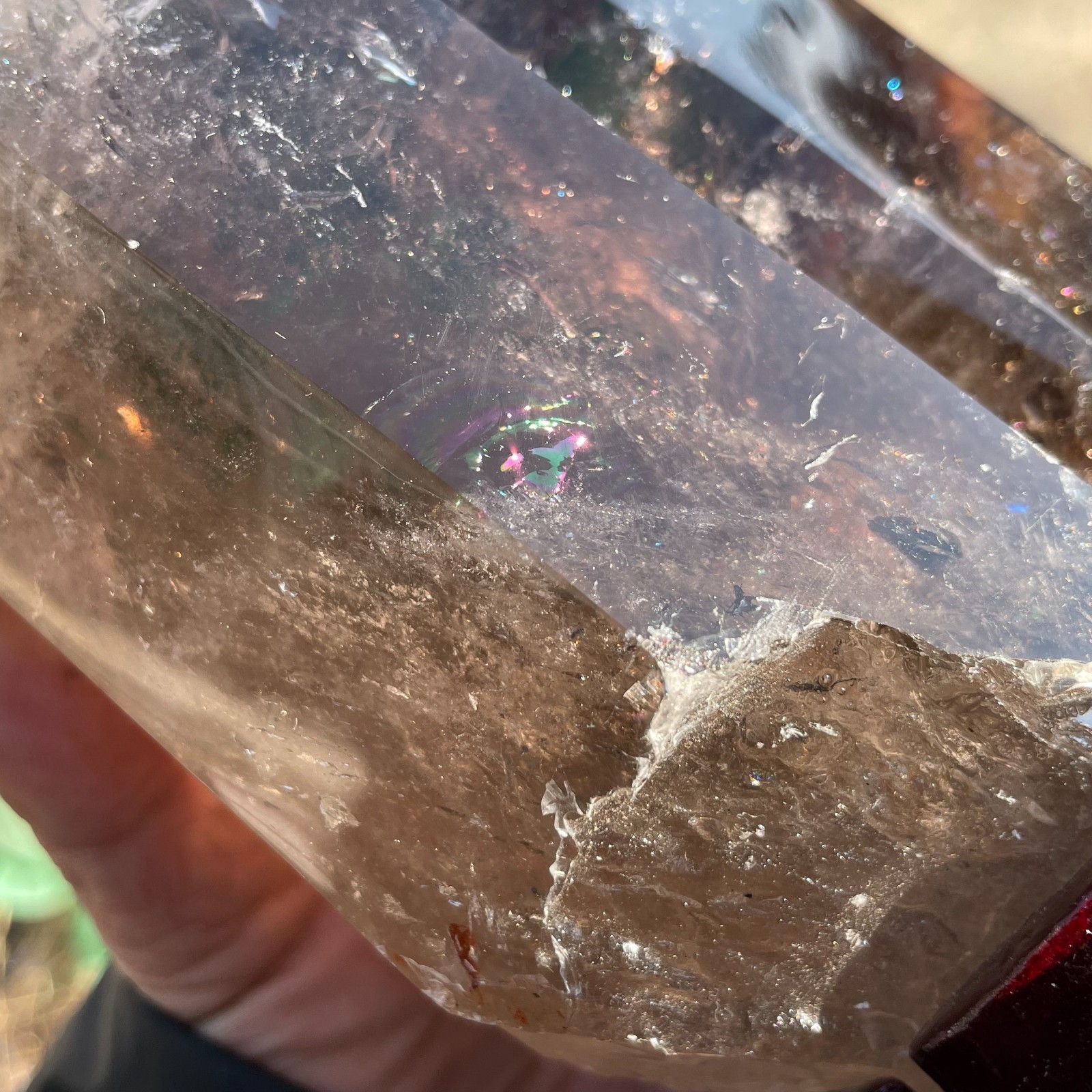 All 4.5LB Natural Smoky Quartz Obelisk Crystal Double Point Healing C2630