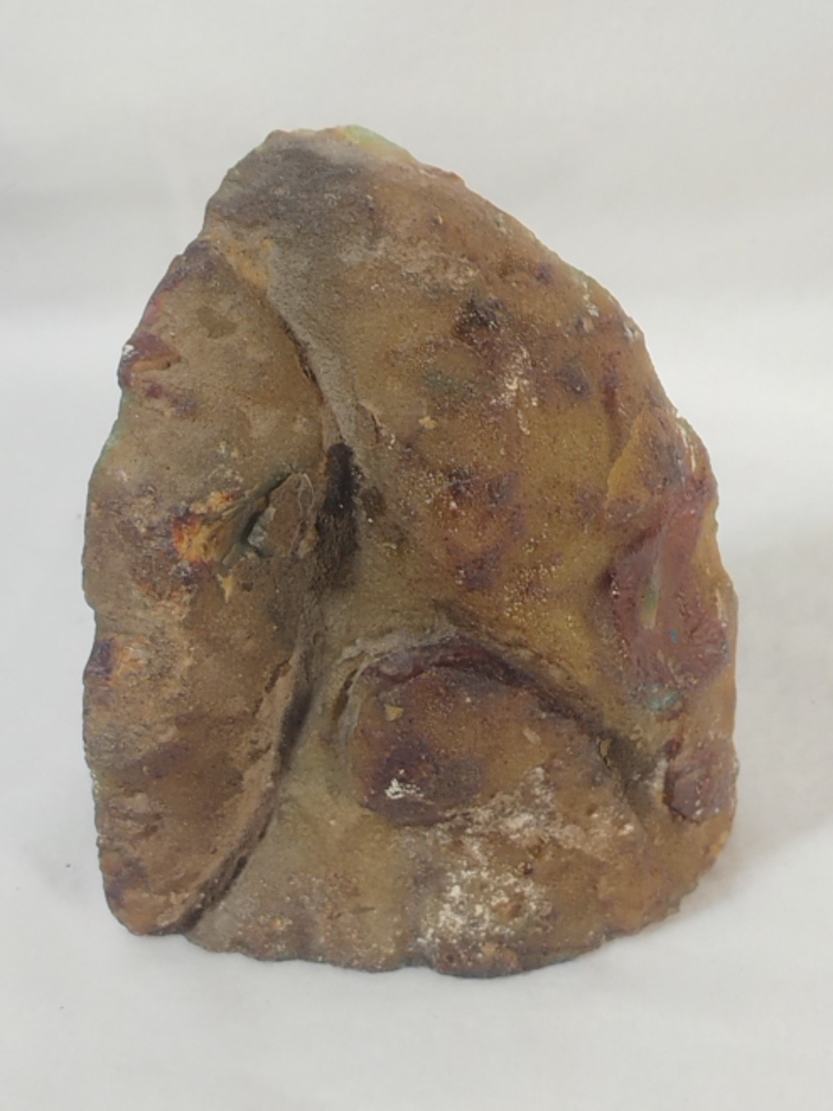 Sliced And Polished Natural Brazilian Agate Geode Bookend Green Brown White