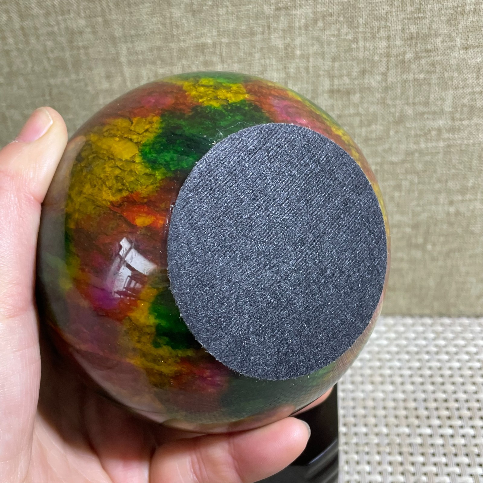 1452g Seven Colors Jade” sphere specimen -Taiwan China
