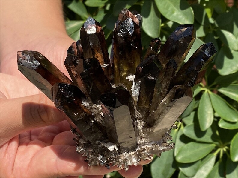 A+++ 300g+ Smokey Quartz Cluster Quartz Crystal Cluster Healing mineral gift 1pc