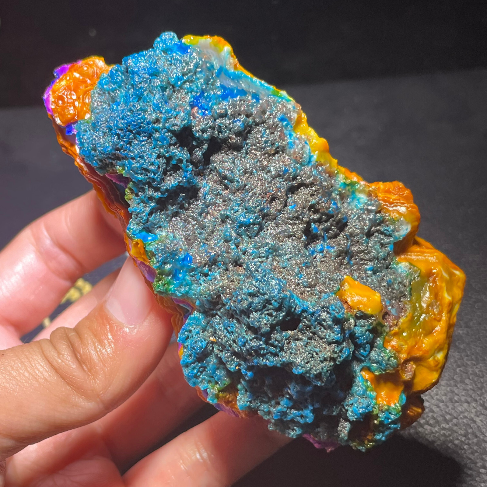 310g Natural Calcified Agate Eye Crystal Unique Mineral Specimen Perfect Gift