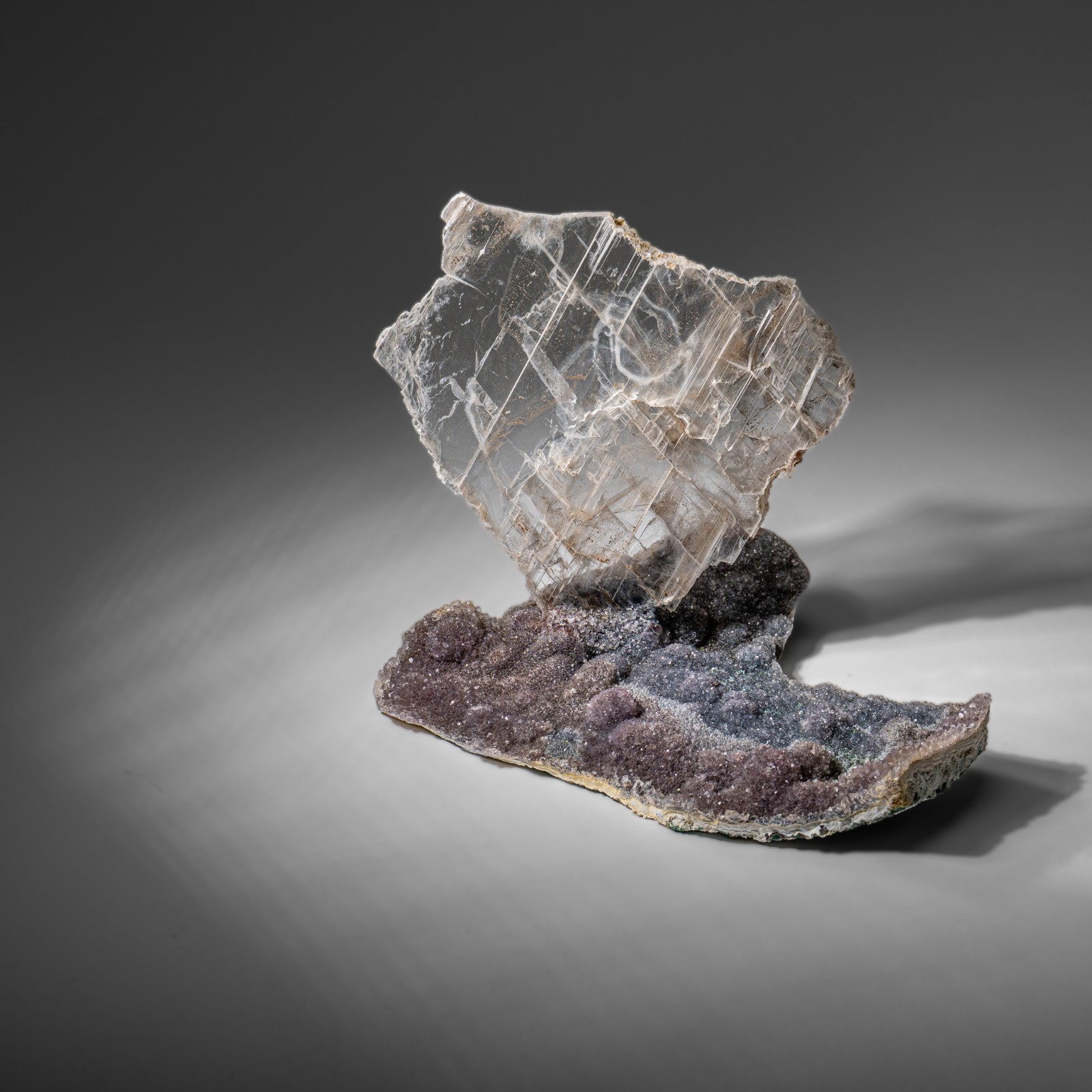 Gypsum Var. Selenite on Matrix from Rio Grande do Sul, Brazil (2.4 lbs)