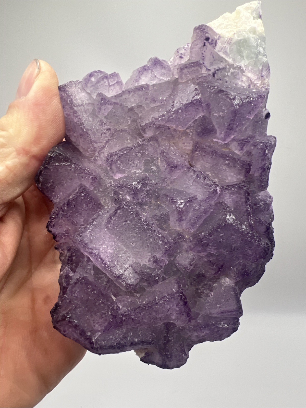 1.8 Pound! Natural Guizhou QR Code Fluorite W/ Stand! Amazing Quality!US Seller