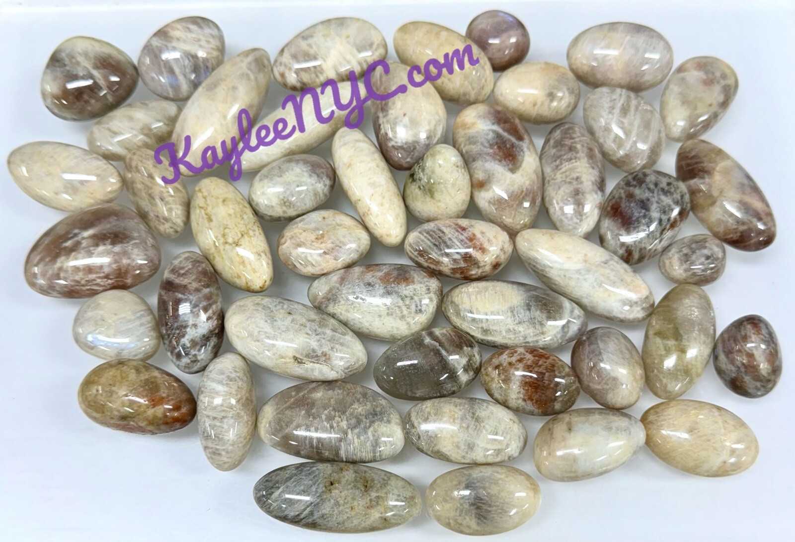 Wholesale Lot 2 Lbs Natural Moonstone Sunstone Tumble Crystal Healing Energy