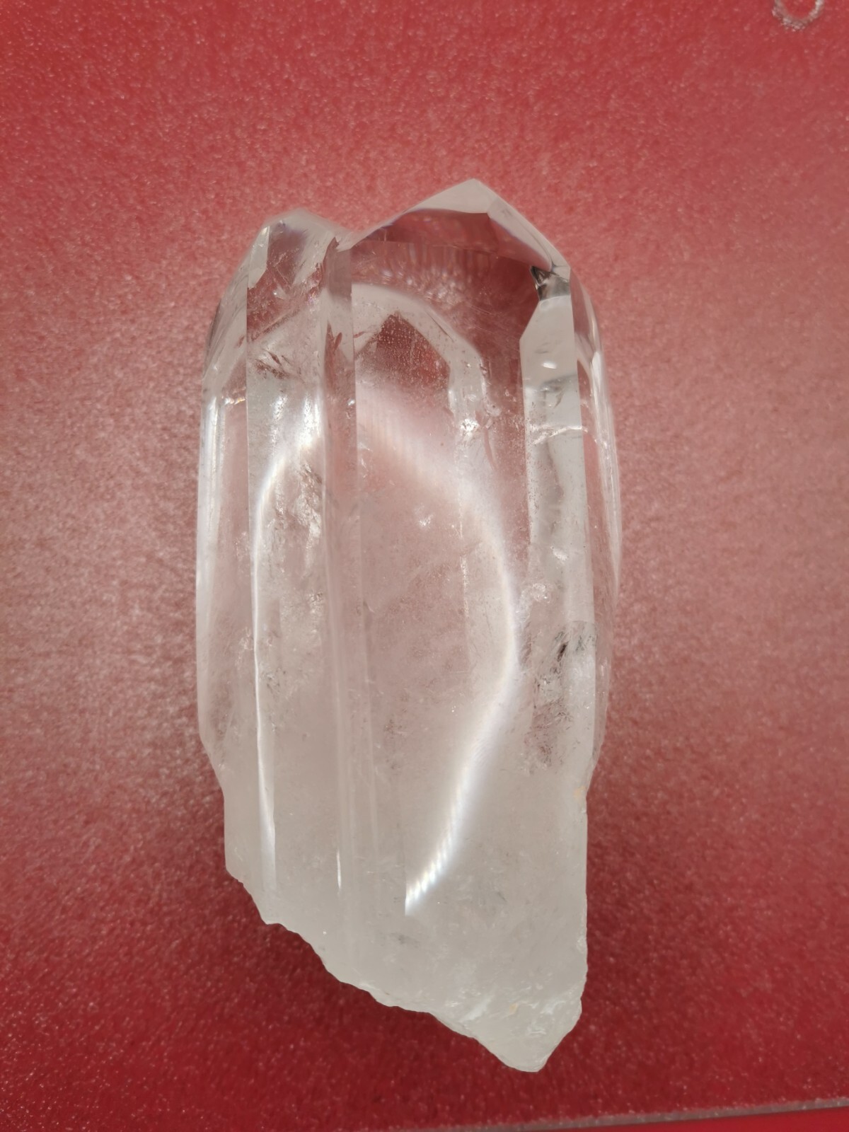 Natural Clear Quartz Double Point Obelisk Crystal With Custom Light Stand 2+LB