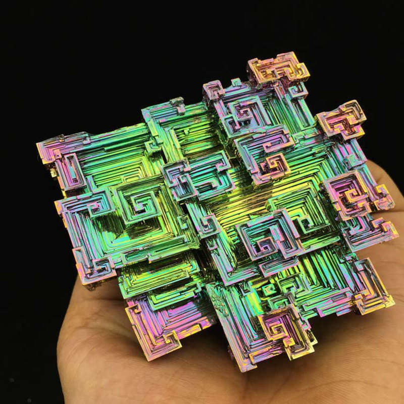 70g Natural Rainbow Titanium Bismuth Crystal Cluster Rock Electroplate Specimen