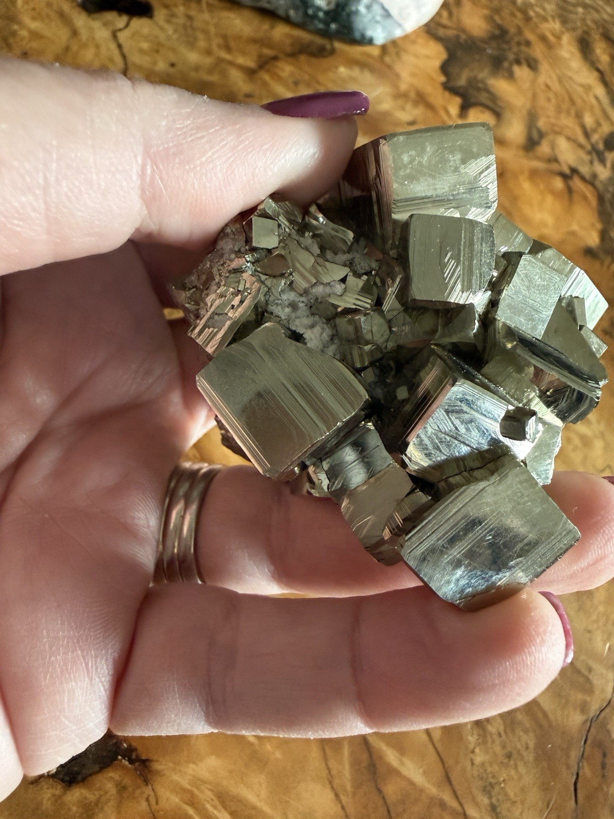 Cubic Pyrite Crystal Matrix 286g Peru