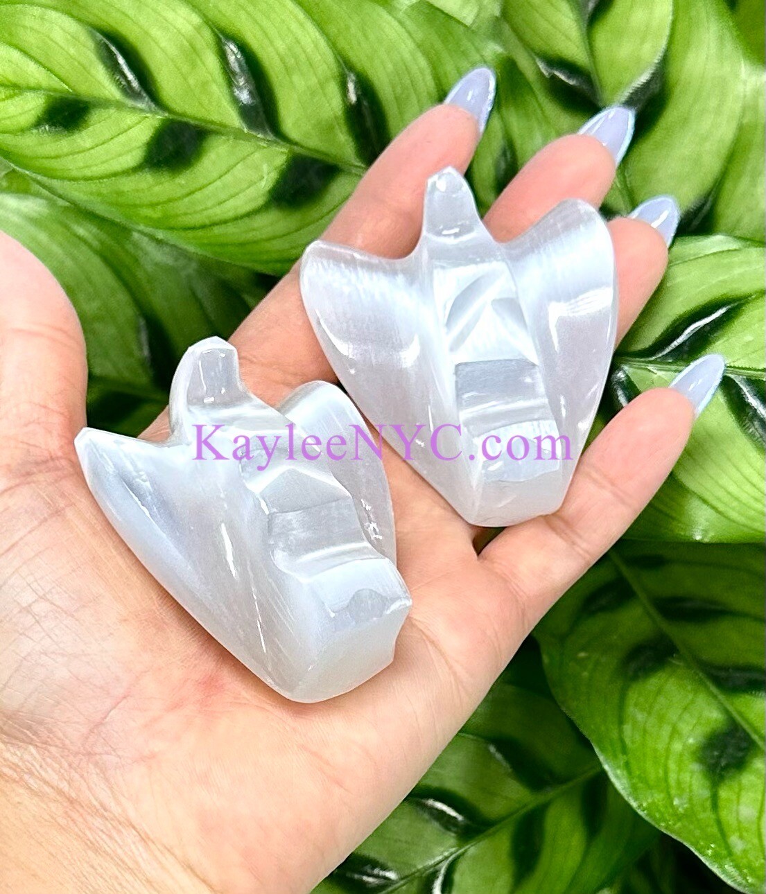 Wholesale Lot 12PCs Natural Selenite Aka Satin Spar Angel Crystal ~6cm