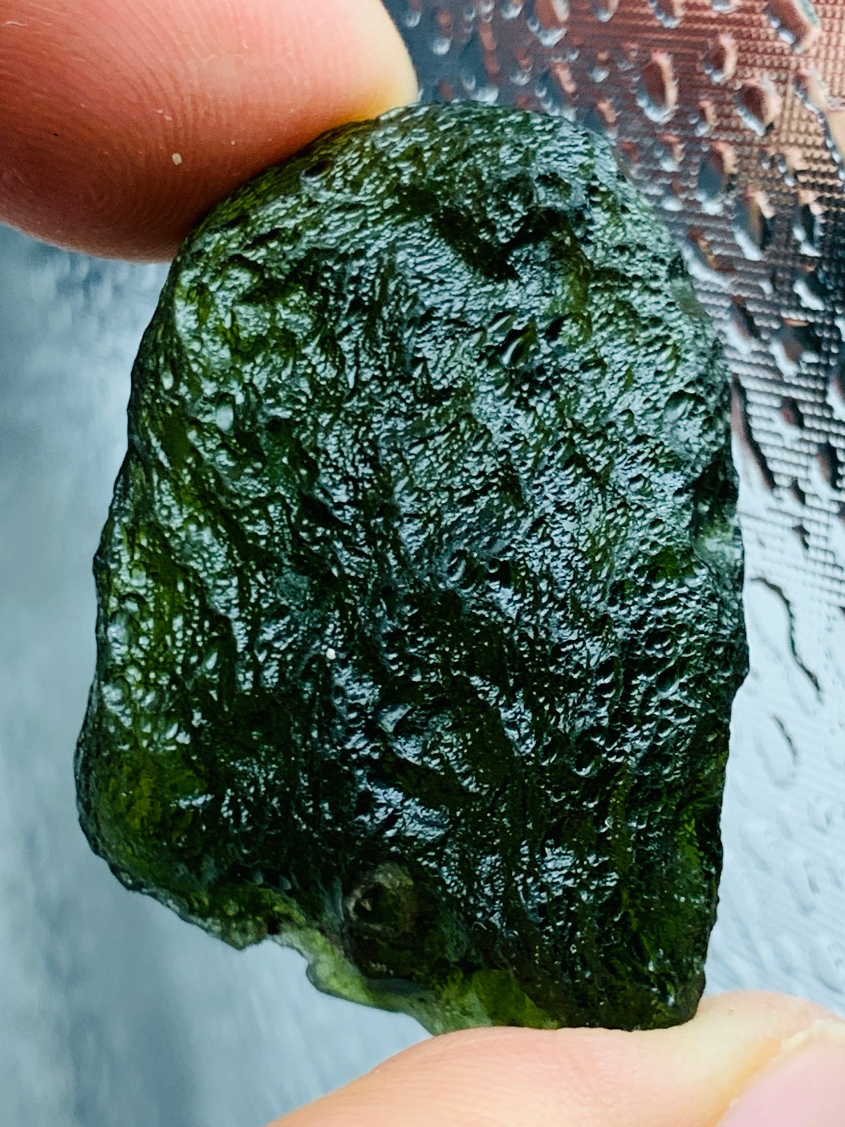 TOP Moldavite Raw Moldavite Crystal from Czech Republic PICcertificate 68CT