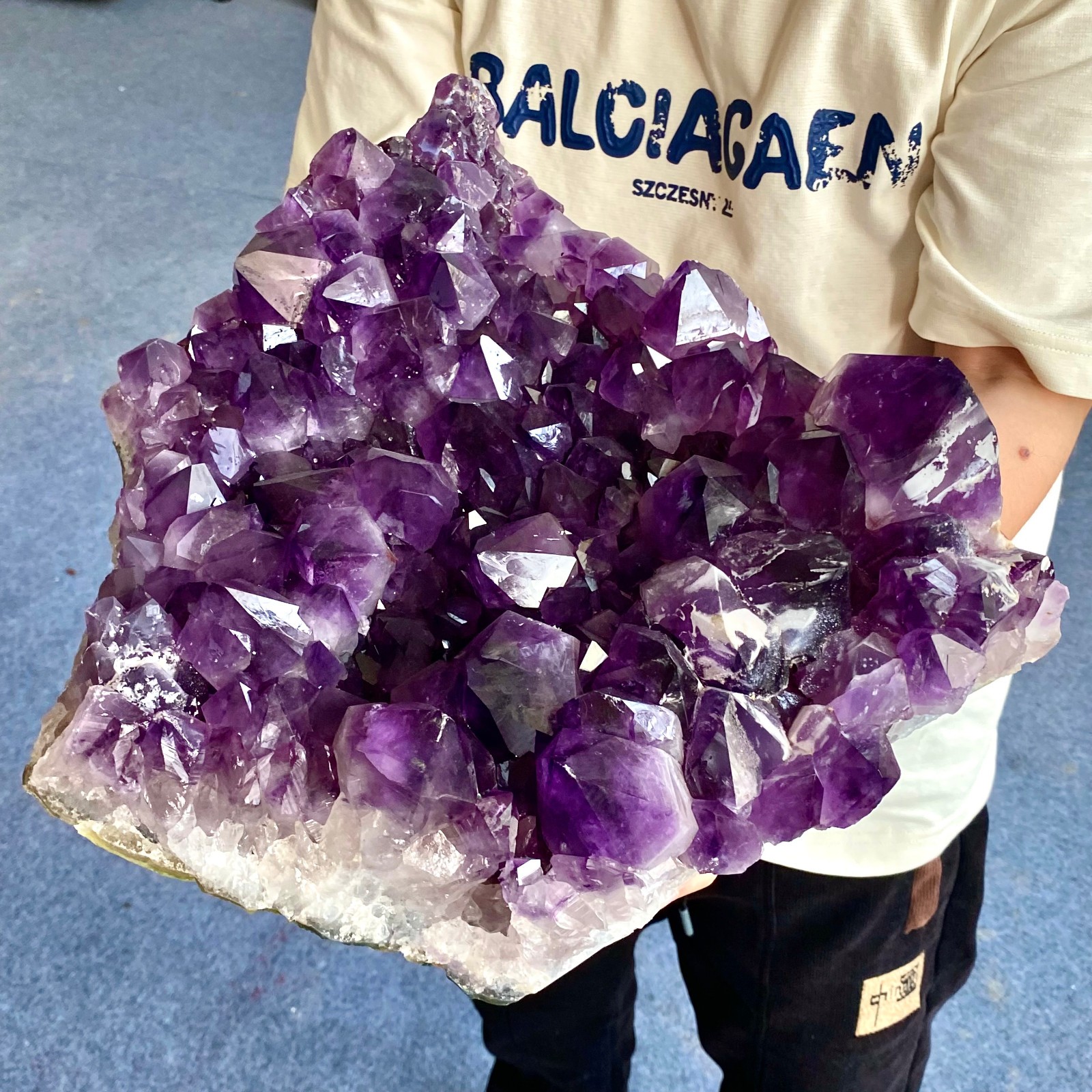 25.19LB Large Natural Amethyst geode quartz cluster crystal specimen Healing.