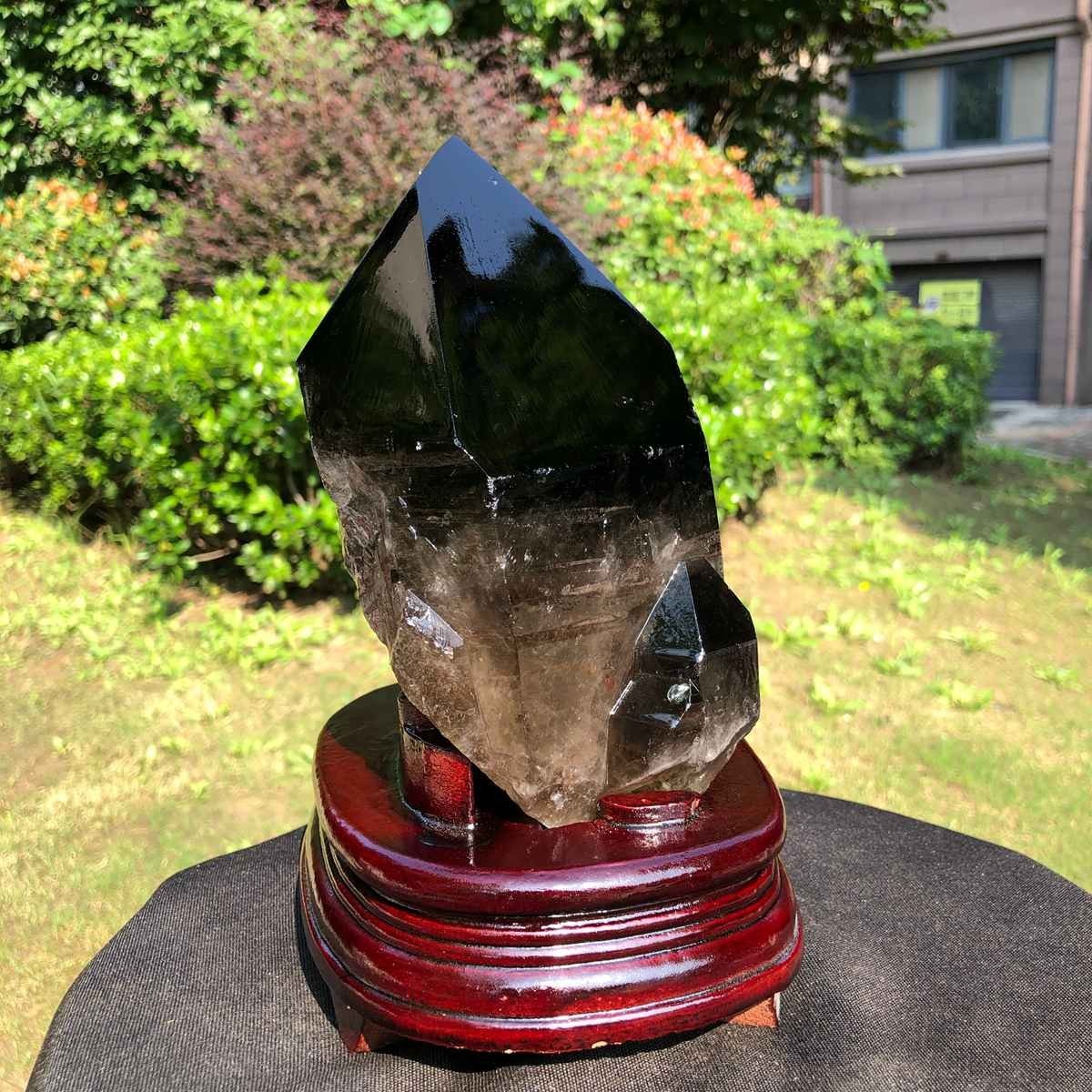 7.96LB Natural Dark tea quartz Crystal Specimen Reiki Mineral Add bracket 2343