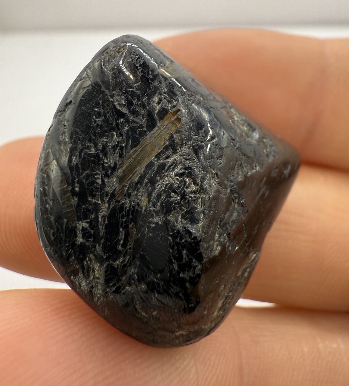 Nuummite Stone, Polished Nuummite, Greenland, Reiki, Energy Work, 16.00 Grams