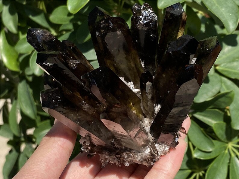 A+++ 300g+ Smokey Quartz Cluster Quartz Crystal Cluster Healing mineral gift 1pc