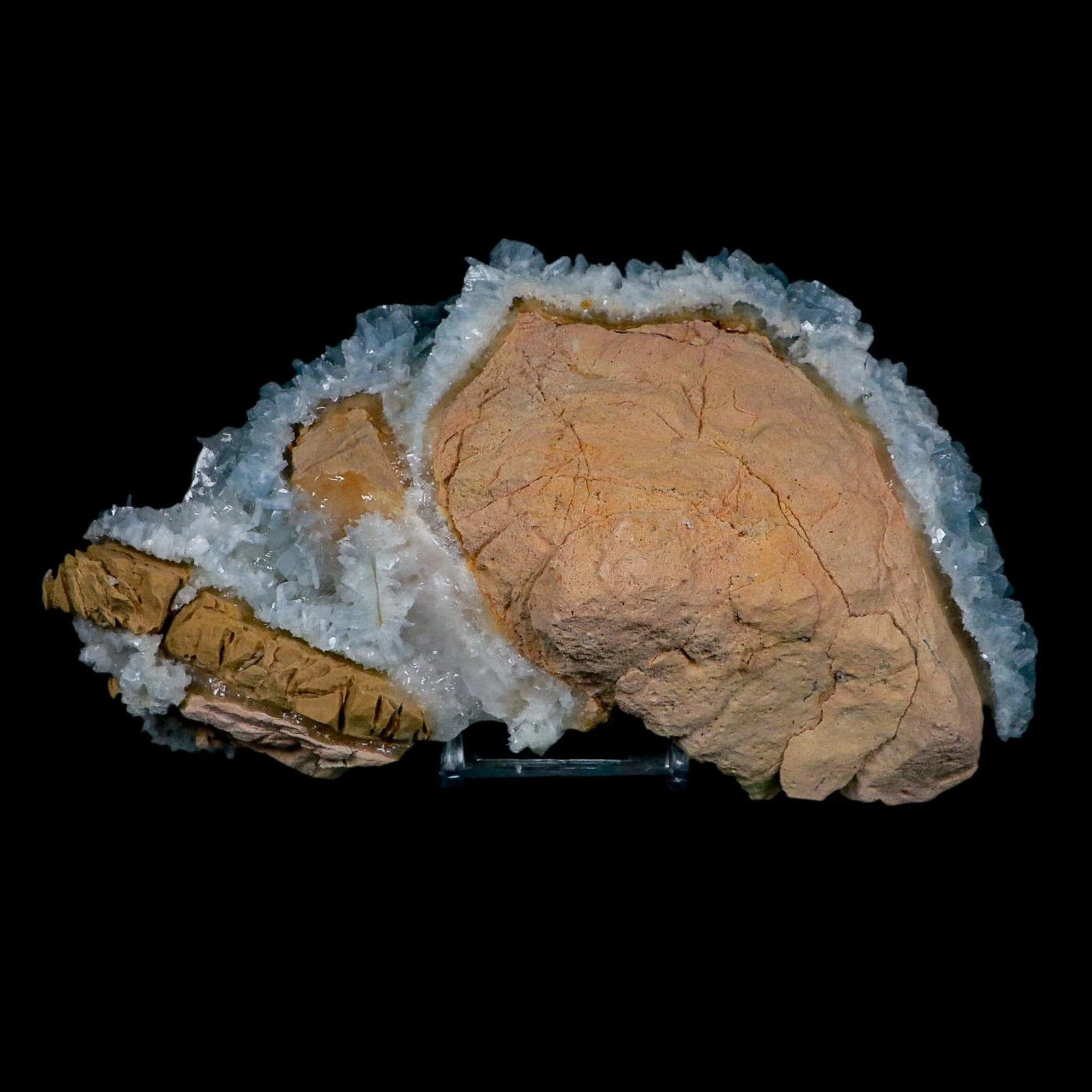 XL 7″ Ice Blue Tabular Barite Blades Crystal Mineral Meknes-Tafilalet Morocco