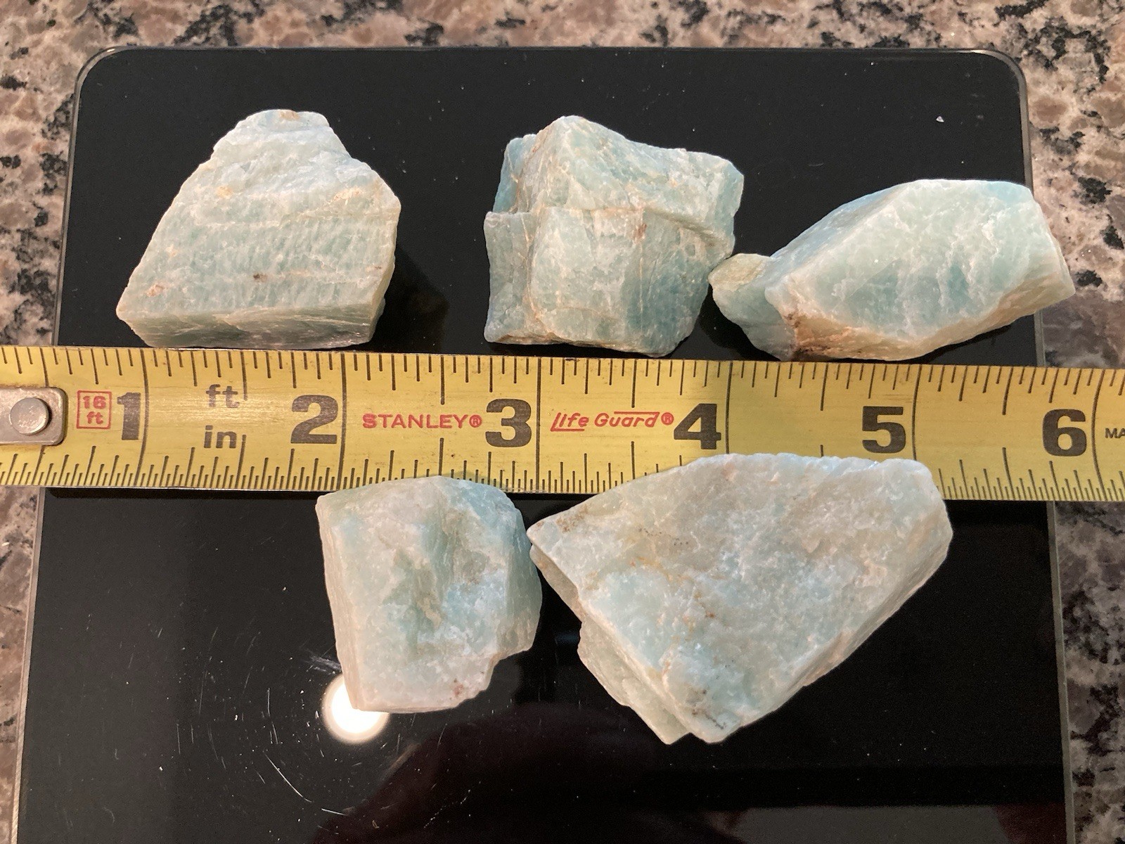 5 Pieces of Beautiful Amazonite 5.9oz – 167g PIKES PEAK Colorado