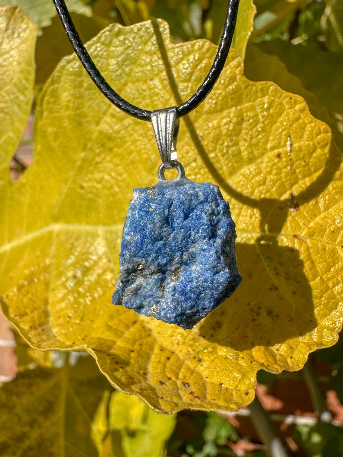 Rough Lapis Lazuli Pendant / Truth / Speaking / Expression / Anger