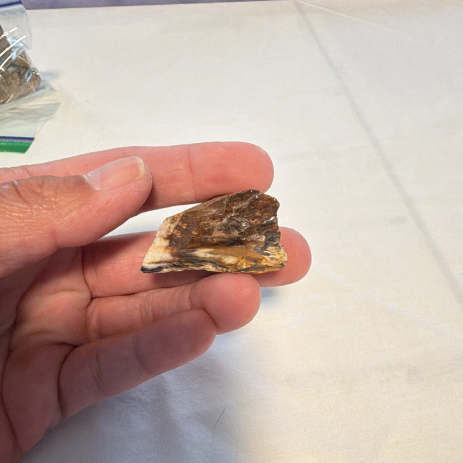 Small Brown and White Rough Mineral Specimen Display Piece Rock