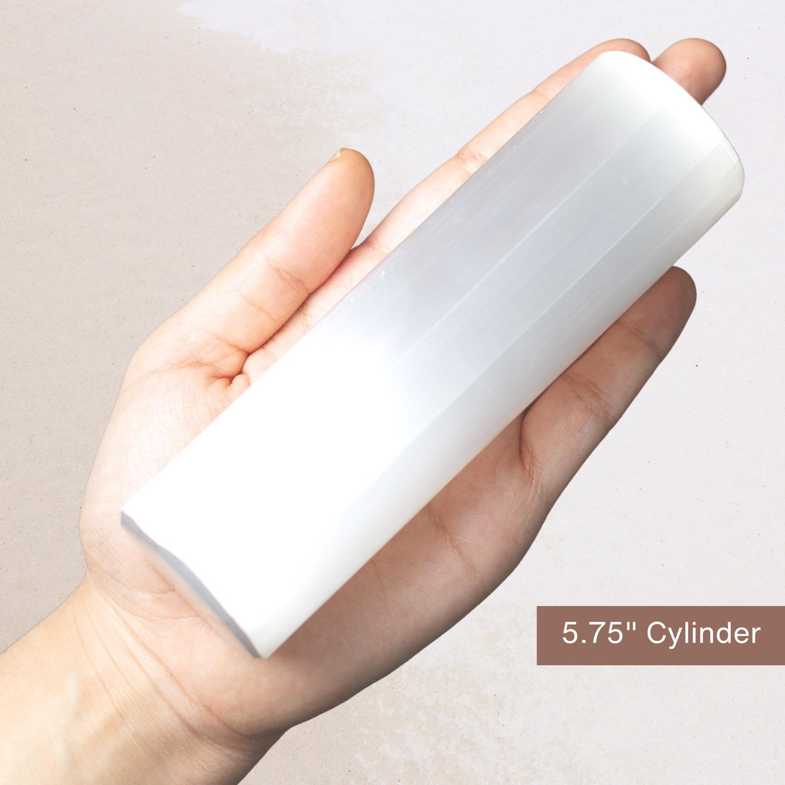 Selenite Cylinder Natural Crystal Bracelet Holder Display Decor Gift Choose Size