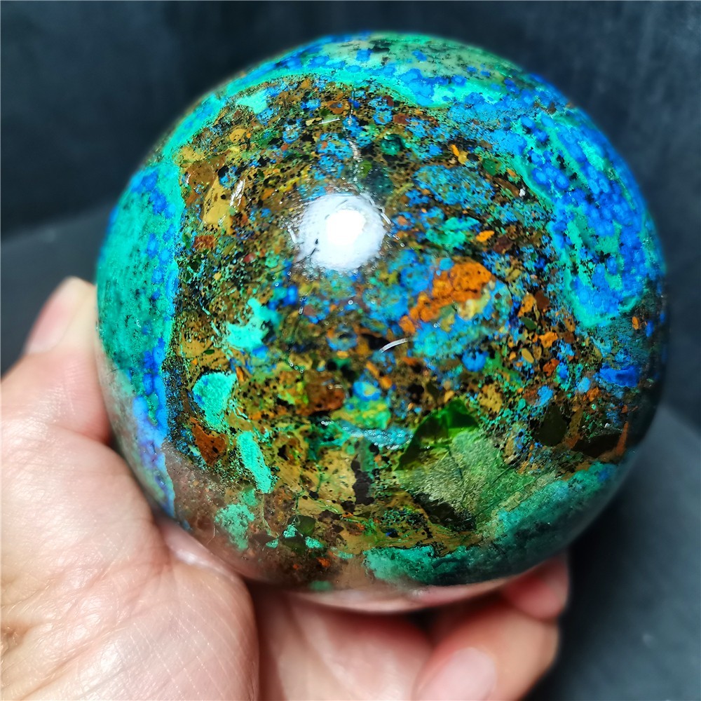 Rare 732.8G Natural Blue Copper Ore Phoenix Stone Agate Symbiotic Healing A49