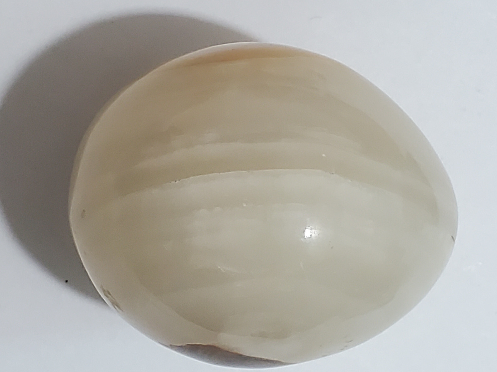 62G 33mm 1 5/16″ Natural Amethyst Quartz Onyx Marble Crystal Egg Mineral w/stand