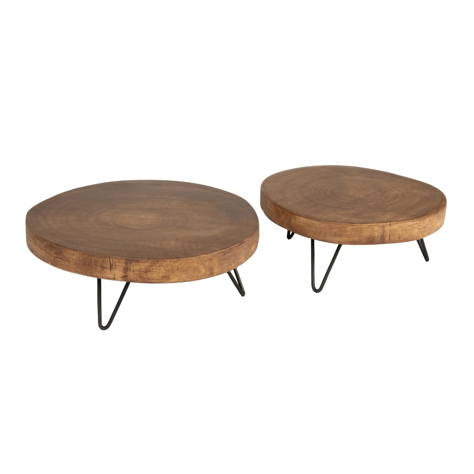 Decorative Paulownia Wood Pedestal, Dark Brown