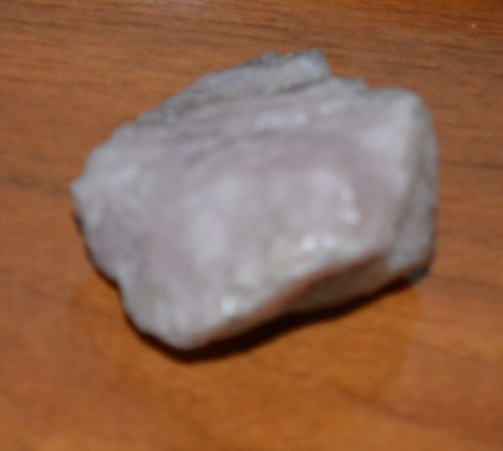 Chunk of Raw Natural Uncleaned Rose Quartz 3 1/2 in x 2 1/2 in x 1 1/4 in