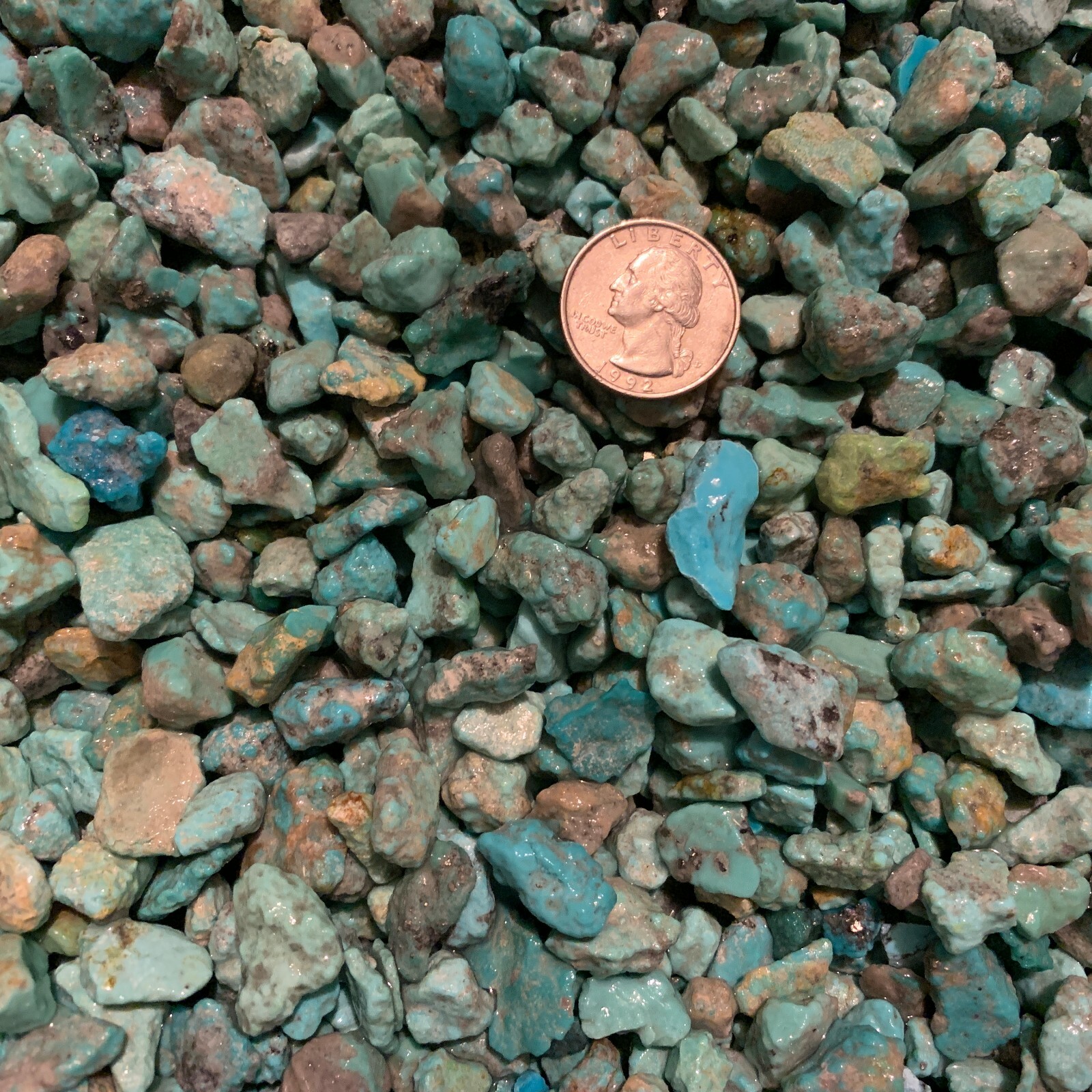 2000 Carat Lots of SMALL Sleeping Beauty Turquoise Nuggets+FREE Faceted Gemstone
