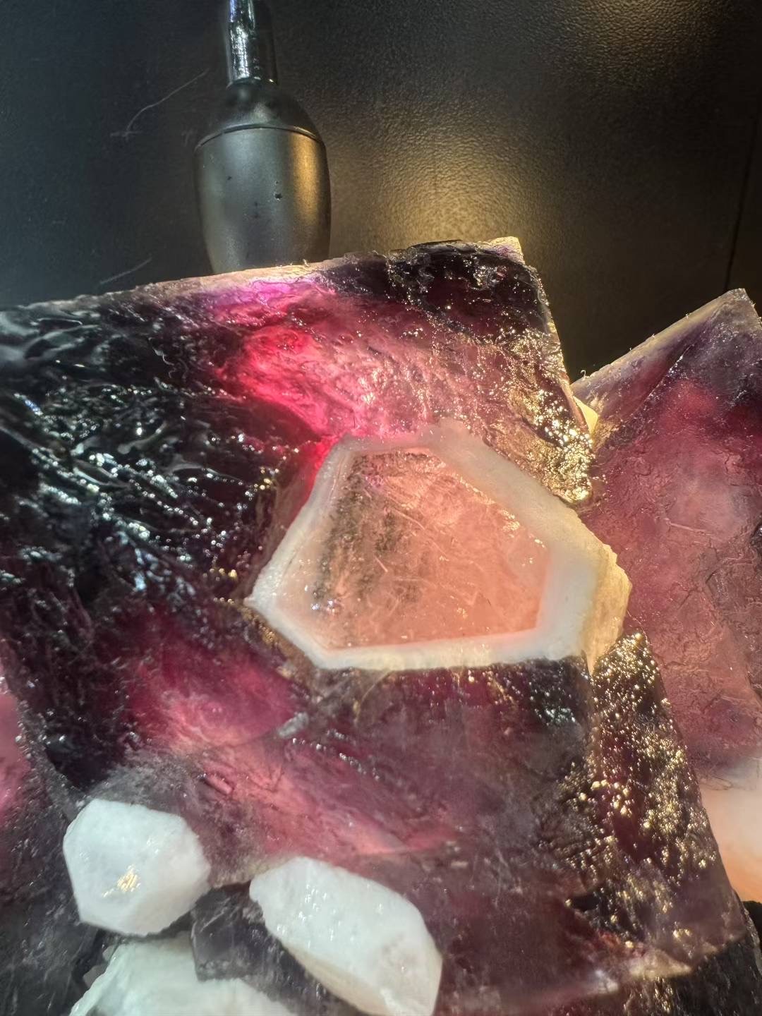 13.5LB Museum level Seven Colored Fluorite and White Crystal Symbiotic Specimen