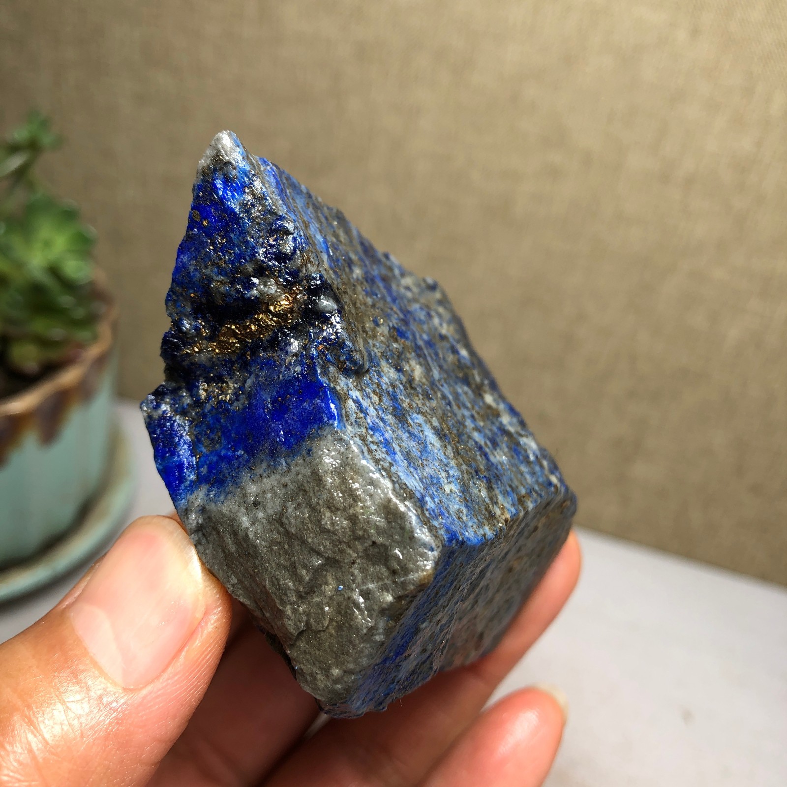 Natural Rough Lapis Lazuli original Crystal uncut Gemstone Mineral 151g A4427