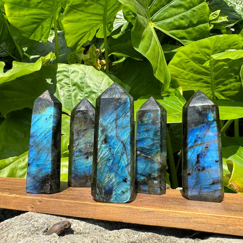 40 Choices Natural Crystal Tower Point Healing Charka Obelisk Ornament-3.1”+