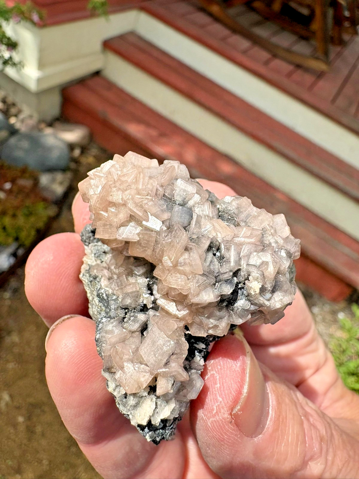 Smithsonite on Tennantite, “cobaltoan”, Tsumeb, Namibia