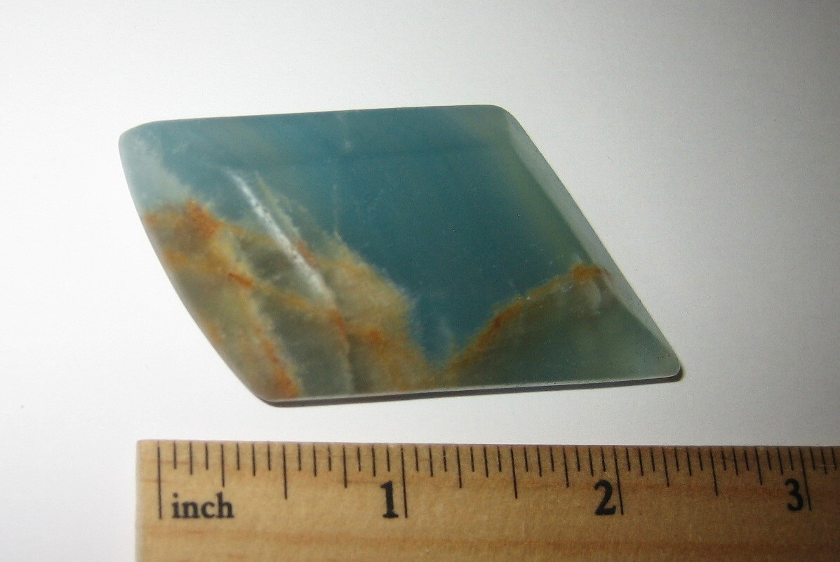 2.55″ TUMBLED POLISHED NATURAL LEMURIAN AQUATINE CALCITE CRYSTAL STONE 40.3g *10
