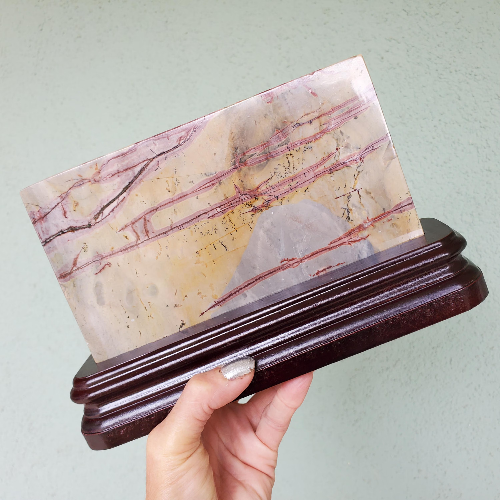 Picture Jasper Dendritic Display Crystal Statement Slab 1210 grams